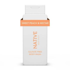 Native Natural Body Wash, Sweet Peach & Nectar, Sulfate Free, Paraben Free, 18 oz