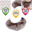 100 Pack of Disposable Soft Nylon Beard Covers 18". Brown beard guards. Premium Quality beard net protectors. Honeycomb beard nets. Facial hair coveri