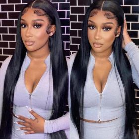 Women's Fashion Simple Human Hair Straight Wig (Option: 20inch)