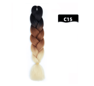 Color Big Braid African Chemical Fiber High Temperature Silk Wig Gradient (Option: C15)