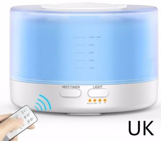 Large Capacity Remote Control Wood Grain Aroma Diffuser (Option: White-UK)