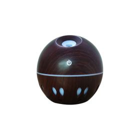 Colorful Night Light Humidifying Atomizer (Option: Deep wood grain-USB)