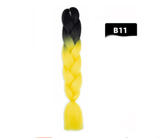 Color Big Braid African Chemical Fiber High Temperature Silk Wig Gradient (Option: B11)