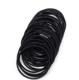 100Pcs Black Elastic Hair Bands Ponytail Holder Head Rope Ties Hats Hair Styling Kids Girl Accessories Scrunchie (Option: 100PCS)