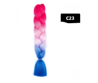 Color Big Braid African Chemical Fiber High Temperature Silk Wig Gradient (Option: C23)