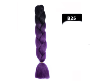 Color Big Braid African Chemical Fiber High Temperature Silk Wig Gradient (Option: B25)