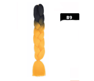 Color Big Braid African Chemical Fiber High Temperature Silk Wig Gradient (Option: B9)